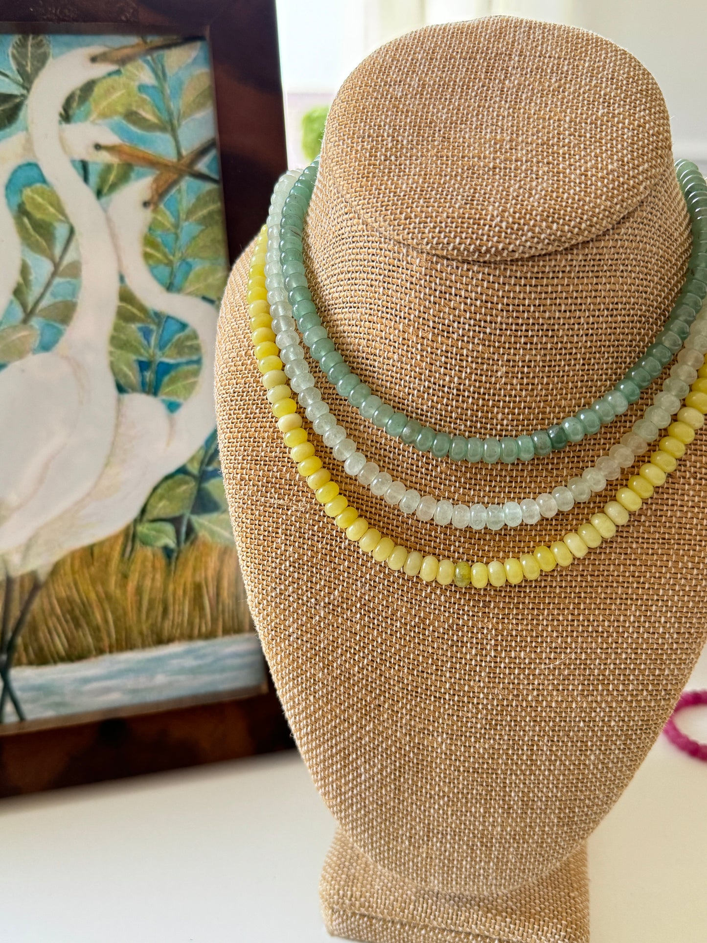 Sage Green Beaded