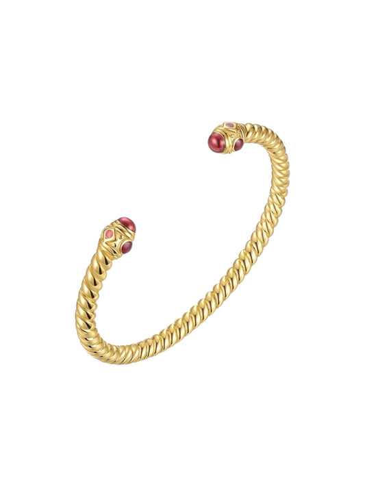 Sangria Twisted Gold Bangle