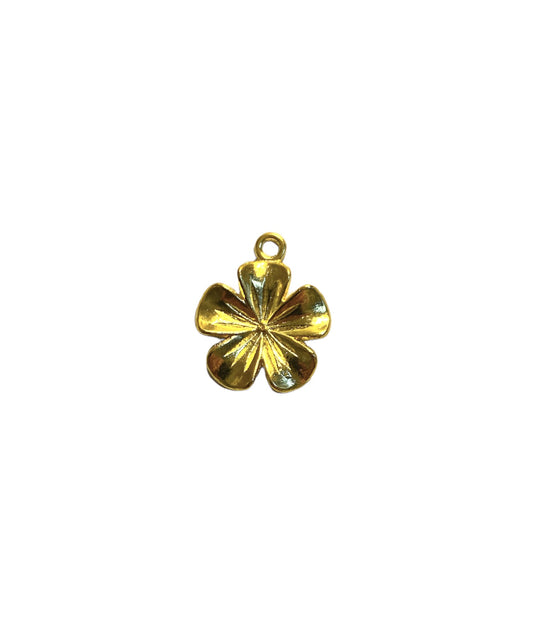 Gold Tropical Flower Charm